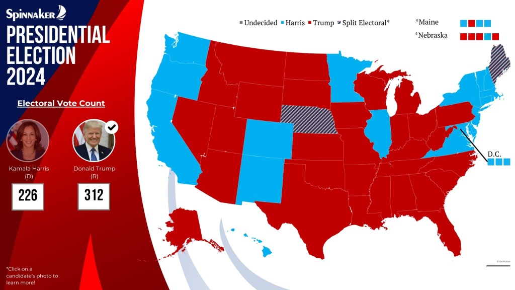 Electoral map for the 2024 Presidential election